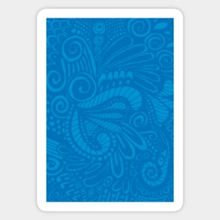 Ocean Blue Tiki Parrot Sticker